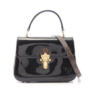 Louis Vuitton Cherrywood handbag Patent Vernis Monogram black brown
